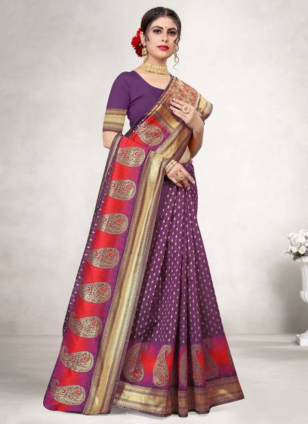Purple Colour Lakshya Vidya vol 07 Exclusive Fancy Festive Wedding Wear Jacquard Silk Heavy Latest Saree Collection 7006